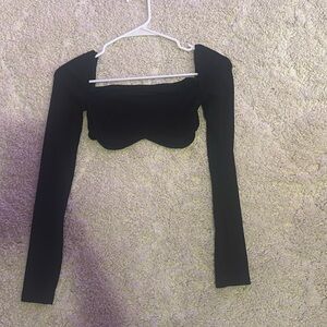 Cropped black long sleeve